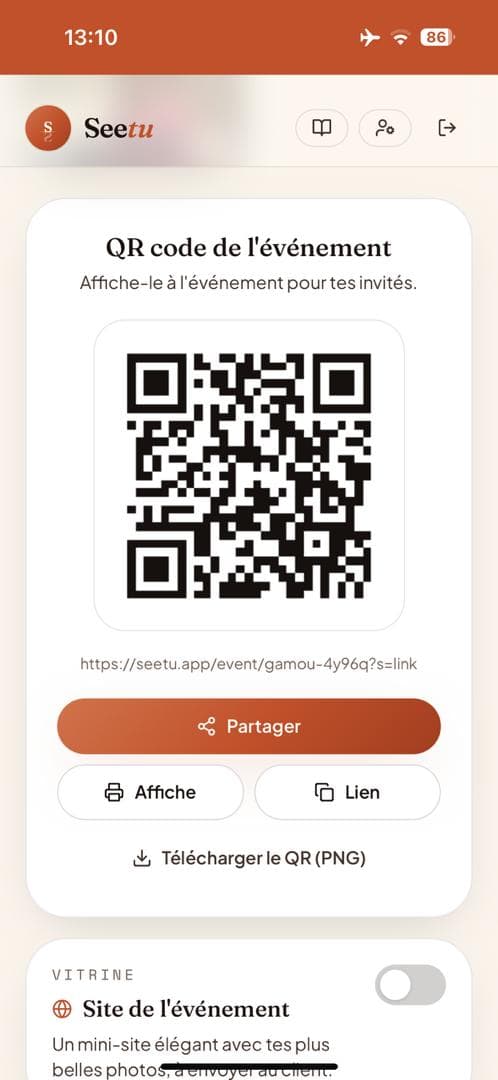 Scanne le QR code