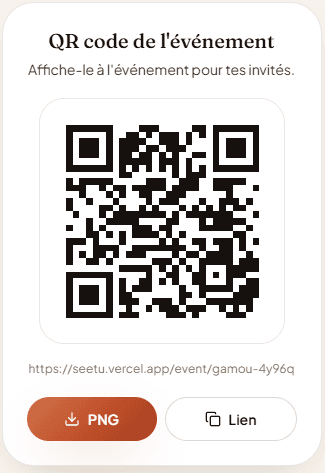 Scanne le QR code